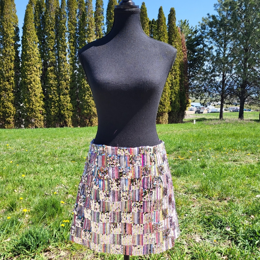 Sequin Multicolor Mini Skirt - Picture 4 of 10